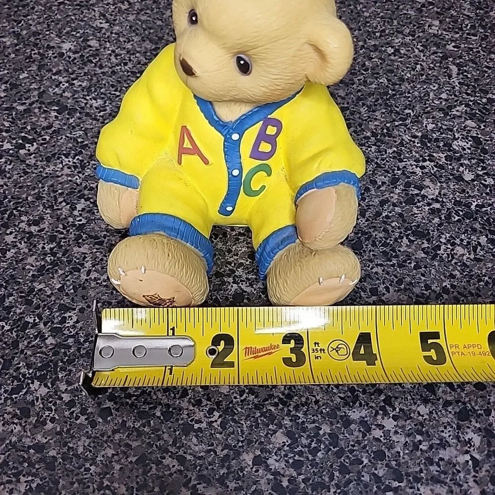 VTG 90's Cherished Teddies Teddy Bear Bank ABC Pajamas Priscilla Hillman Enesco‎